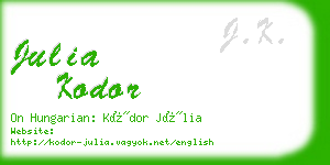 julia kodor business card